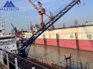 2T@25M Hydraulic Oil Transfer Boom Crane, Specifically Designed for the Oil Industry and Marine Operation