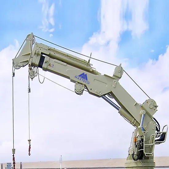 MAXTECH Launches 10T@12M Hydraulic Telescopic Knuckle Boom Crane to Boost Maritime Loading and Unloading