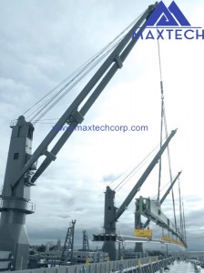 Container and Cargo Handling shipboard Crane Fixed Stiff Boom Crane with steel wire luffing