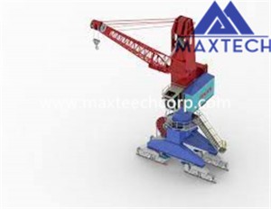 Rail Moving Crane Stiff Boom Crane with steel wire luffing